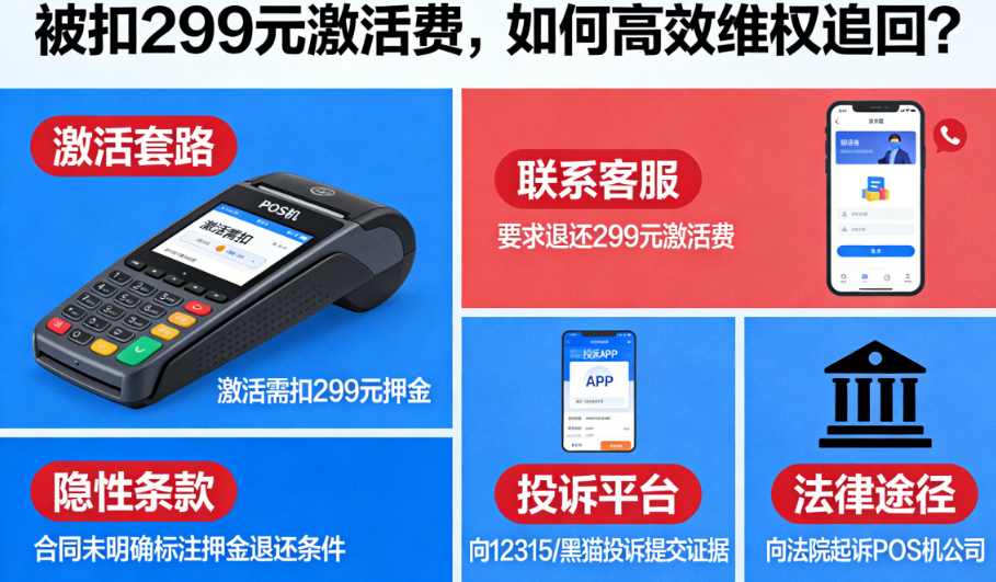 POS机押金陷阱揭秘：被扣299元激活费，如何高效维权追回？
