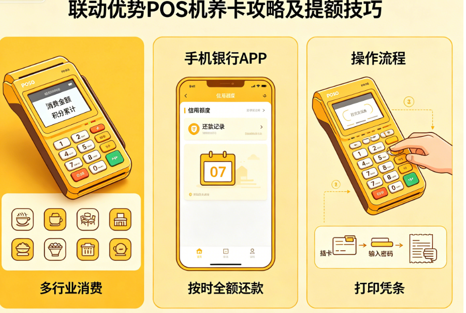 联动优势POS机养卡攻略及提额技巧！