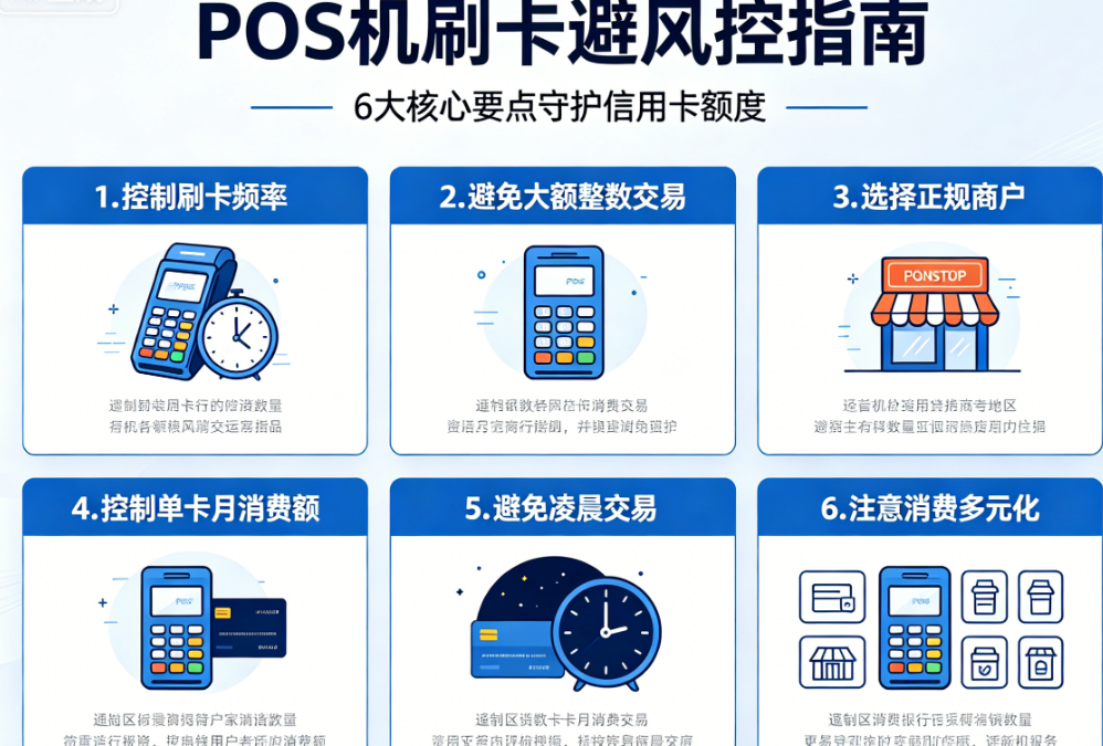 POS机刷卡避风控指南:6大核心要点守护信用卡额度!