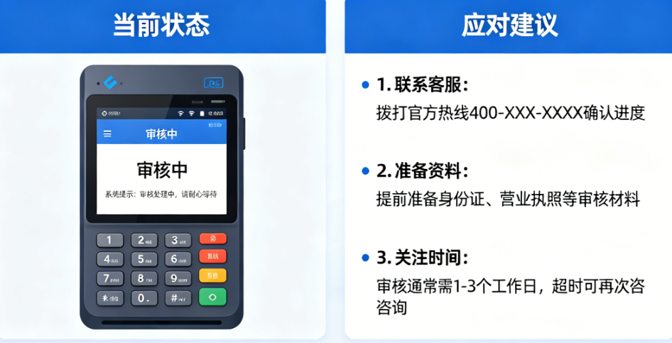 联动优势POS机审核一直显示“审核中”？别干等！