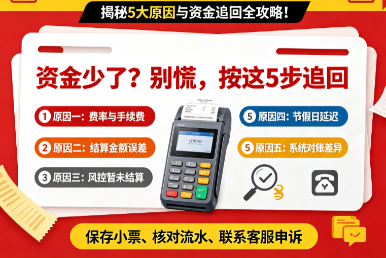 联动优势POS机刷卡到账少了怎么办？揭秘5大原因与资金追回全攻略！