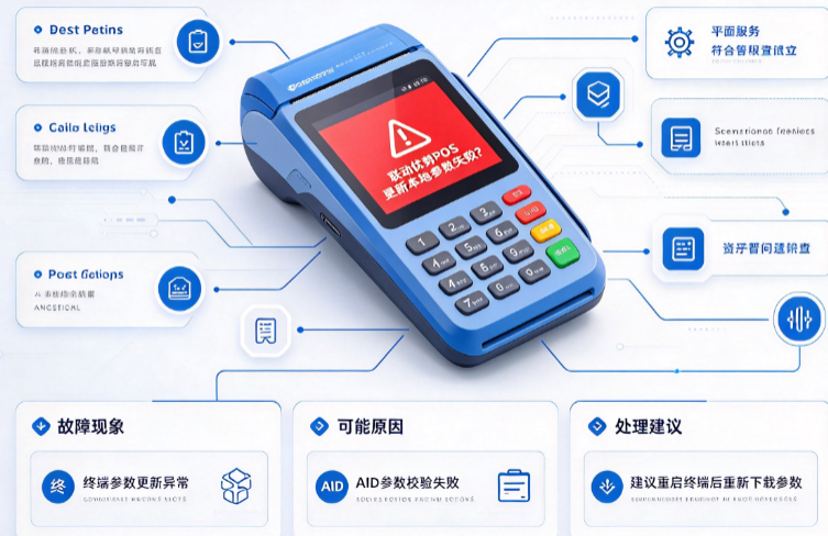 联动优势POS机提示更新本地AID参数失败?